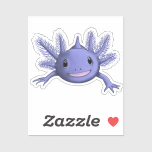 Blue Axolotl Sticker