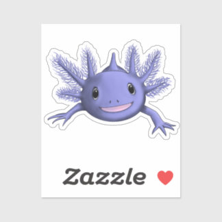 Blue Axolotl Sticker