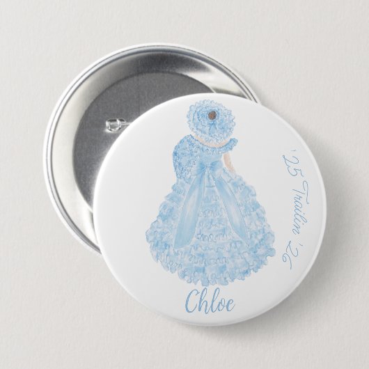 Blue Azalea Trail Maid Button (Voorkant /achterkant)