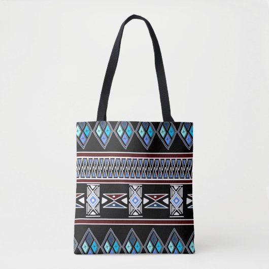 Blue Aztec Print Tas (Voorkant)