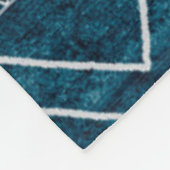 Blue Aztec Tribal Geometric Pattern Fleece Deken (Hoek)