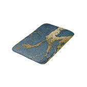 Blue Azul en Gold Marble Badmat (Gekanteld)