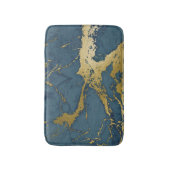 Blue Azul en Gold Marble Badmat (Voorkant Verticaal)