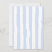 Blue Baby Bloom Douche Uitnodiging (Achterkant)