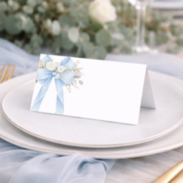 Blue Baby Boy Coquette Bow Eucalyptus