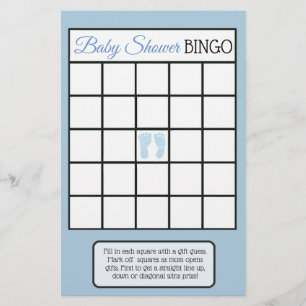 Blue Baby Boy Footprint Thors baby shower games Flyer