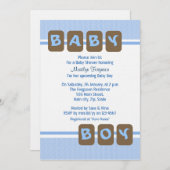 Blue Baby Boy Kaart (Voorkant / Achterkant)