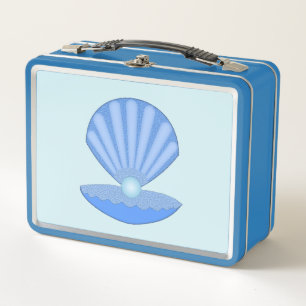 Blue Baby Boy Oyster shell en Pearl