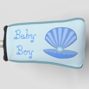 Blue Baby Boy Oyster shell en Pearl Custom Golfheadcover
