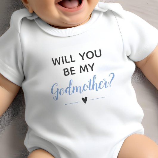 Blue Baby Boy Schattige Wil je mijn peetmoeder zij Romper