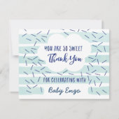 Blue Baby Boy Sprinkle Dank je kaarten (Voorkant)