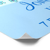 Blue Baby Buggy Boy Name Birth Announounding Art Poster (Hoek)