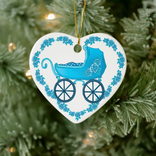 Blue Baby Buggy Heart ornament (Boom)
