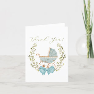 Blue Baby Carriage Bedankkaart