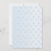 Blue Baby Chaussures Baby shower Invitation (Dos)