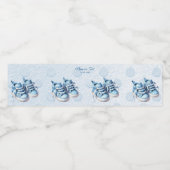 Blue Baby Chaussures Étiquette bouteille d'eau (Étiquettes simples)
