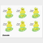 Blue Baby Chick Egg Easter Ronde Sticker (Vel)