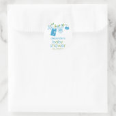 Blue Baby Clothesline Baby shower Sticker (Tas)
