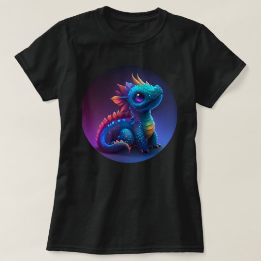 Blue Baby Dragon T-shirt (Design voorkant)
