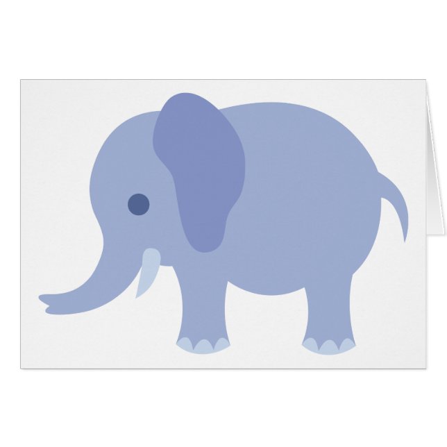 Blue Baby Elephant (Voorkant Horizontaal)