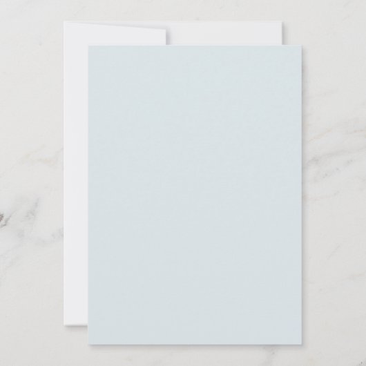 Blue Baby Elephant Theme Baby shower Invitation Kaart (Achterkant)