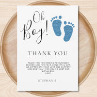 Blue Baby Feet Baby shower Dank u