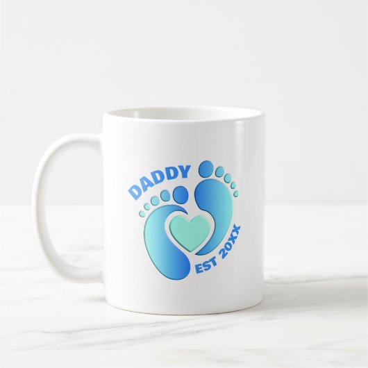 Blue Baby Feet Mok voor papa (Links)