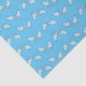 Blue Baby Feet Patroon Tissuepapier (Detail)