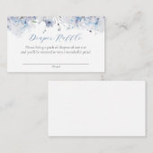 Blue Baby in Bloom Luier Raffle Ticket Informatiekaartje (Voorkant / Achterkant)