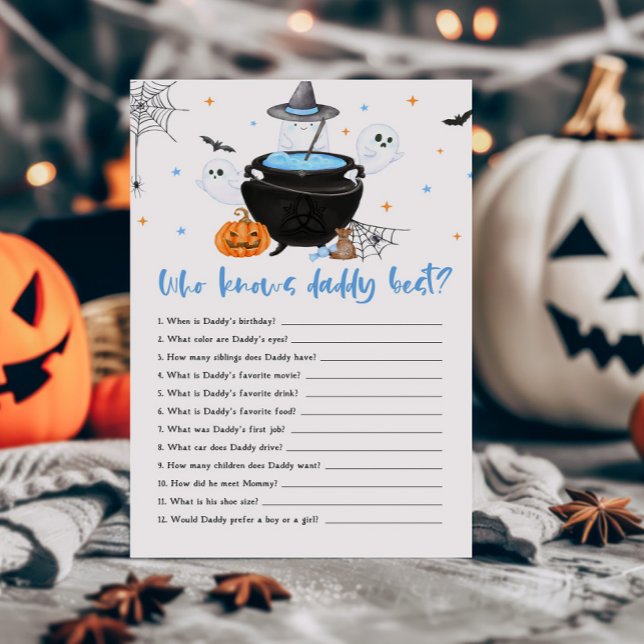 Blue Baby is Brewing Who Knows Daddy Beste Spel (Baby is Brewing Baby Shower Who knows Daddy Best Game )