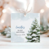 Blue Baby It's Cold Outside Baby Shower Bedankjes Labels