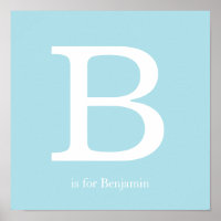 Blue Baby Nursery Monogram