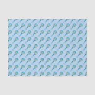 Blue Baby Rattle Pattern Tissuepapier