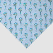 Blue Baby Rattle Pattern Tissuepapier (Detail)
