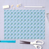 Blue Baby Rattle Pattern Tissuepapier (Craft)