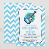 Blue Baby Rock Baby shower Kaart (Voorkant / Achterkant)