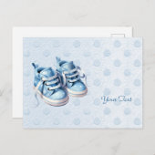 Blue Baby Shoes Briefkaart (Voorkant / Achterkant)