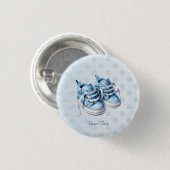 Blue Baby Shoes Button (Voorkant /achterkant)