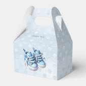 Blue Baby Shoes Favor Box Bedankdoosjes (Achterkant)