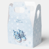 Blue Baby Shoes Favor Box Bedankdoosjes (Geopend)