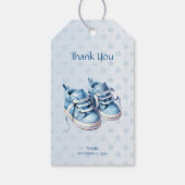 Blue Baby Shoes Gift Label Cadeaulabel (Achterkant)