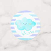 Blue Baby shower Cute Cloud Table Confetti (Kleine voorkant)