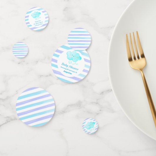 Blue Baby shower Cute Cloud Table Confetti (Groep)