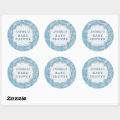 Blue Baby shower Dessert Table Label Label sticker (Vel)