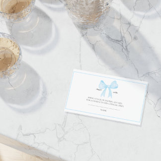 Blue Baby Shower Diaper Raffle Card – Printable Visitekaartje