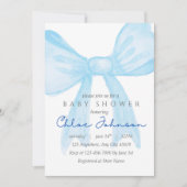 Blue Baby Shower Invitation – Editable Template (Devant)