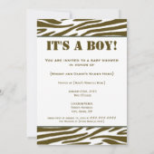 Blue Baby shower Invitation Kaart (Achterkant)