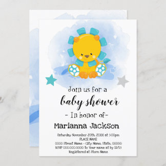 Blue Baby shower Invitation Kaart
