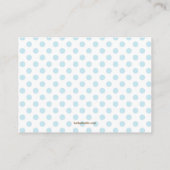 Blue Baby shower Luier Raffle Ticket Insert Informatiekaartje (Achterkant)