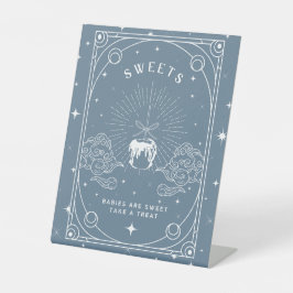 Blue Baby shower Sweet Dessert Table Reclamebord Met Voetstuk